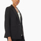 KASPER Womens Jackets Petite S / Black KASPER - Zipper Sleeve Detail Ponte Blazer