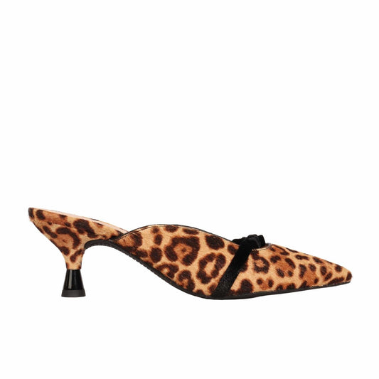 KATE SPADE Womens Shoes 36.5 / Multi-Color KATE SPADE - Carnation Leopard-Print Kitten-Heel Sandals