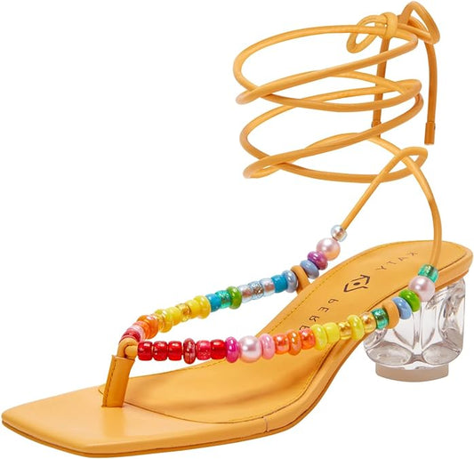 KATY PERRY Womens Shoes 39 / Multi-Color KATY PERRY - The Cubie Bead Sandal Heeled