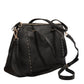 KELLY & KATIE Women Bags Black KELLY & KATIE - Women's Faux Leather Viana Satchel with Mini Goldtone Studs