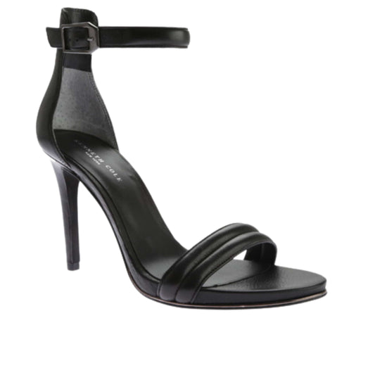KENNETH COLE Womens Shoes 38 / Black KENNETH COLE - Almond Toe Stiletto Buckle Leather Dress Sandals Shoes
