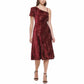 KENSIE Womens Dress XL / Burgundy KENSIE - Sequin Midi Party Fit & Flare dress