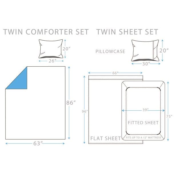 KIDZ MIX Comforter/Quilt/Duvet Twin / Multi-Color KIDZ MIX - Rainbow Unicorn Bed-in-a-Bag Set