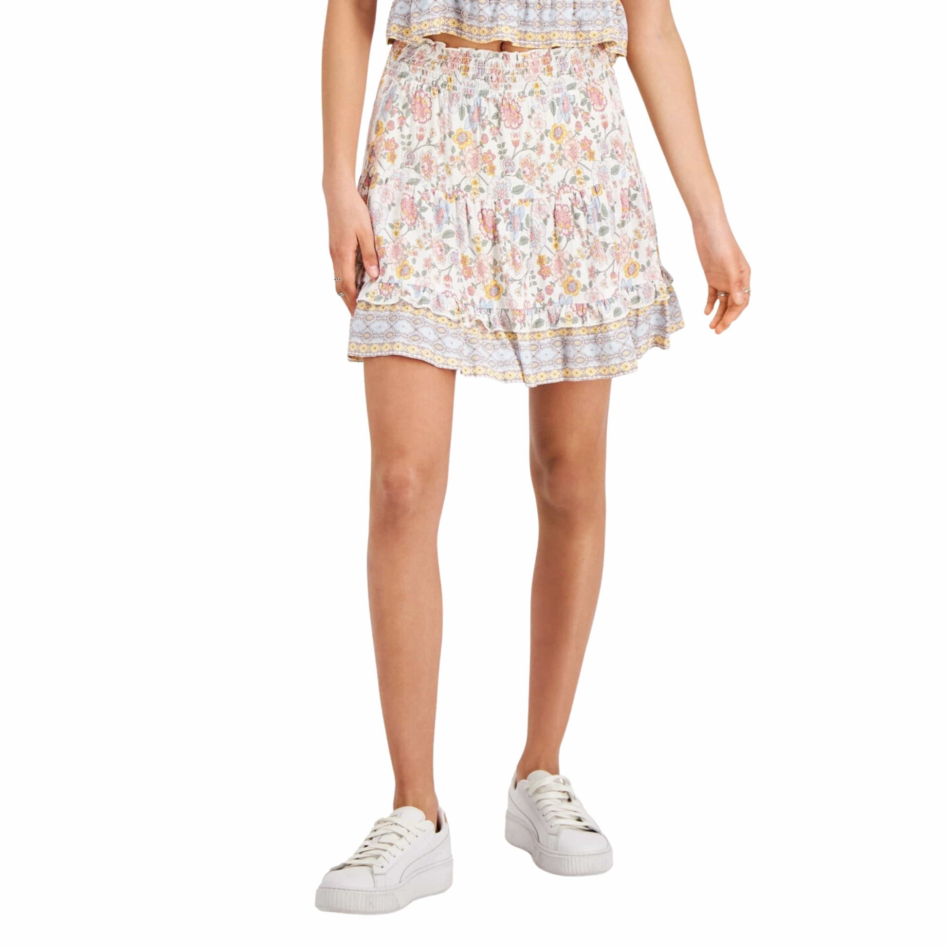 KINGSTON GREY Womens Bottoms XL / Multi-Color KINGSTON GREY - Floral-Print Skirt