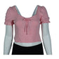 KINGSTON GREY Womens Tops XL / Pink KINGSTON GREY - Square Neck Crop Top