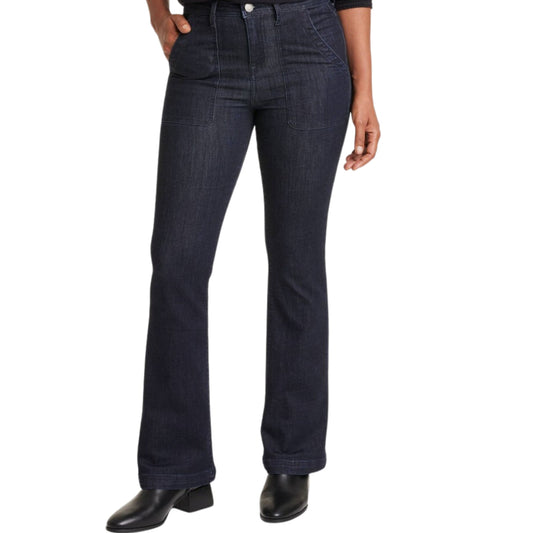 KNOX ROSE Womens Bottoms M / Navy KNOX ROSE - High-Rise Anywhere Flare Jeans