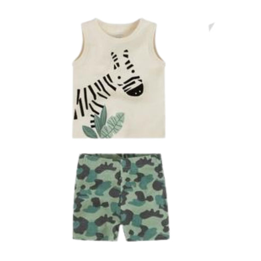 KOALA BABY Baby Boy 0-3 Month / Multi-Color KOALA BABY - Baby - Shorts, Bodysuit and Tank T-shirt, 2 Piece Set
