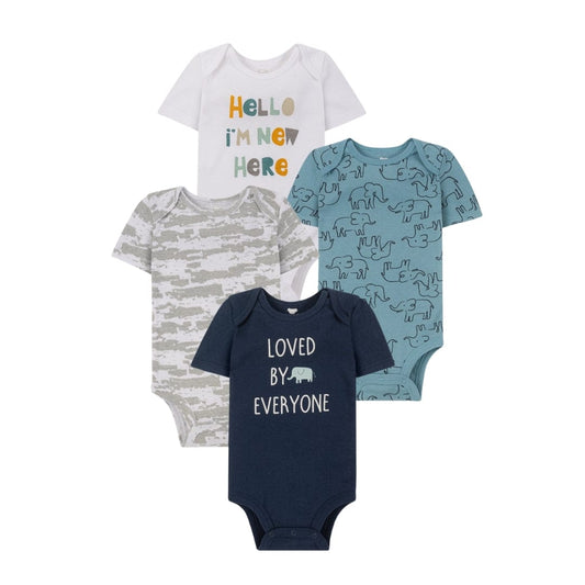 KOALA BABY Baby Boy 0-3 Month / Multi-Color KOALA BABY - Baby - Special Bodysuits 4 Pcs