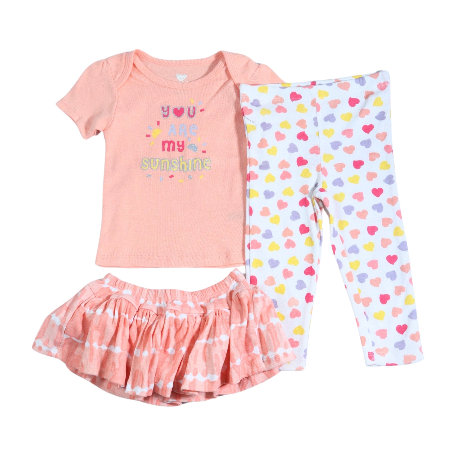 KOALA BABY Baby Girl 9-12 Month / Multi-Color KOALA BABY - Baby - "You Are My Sunshine" Top With Skirt And Legging