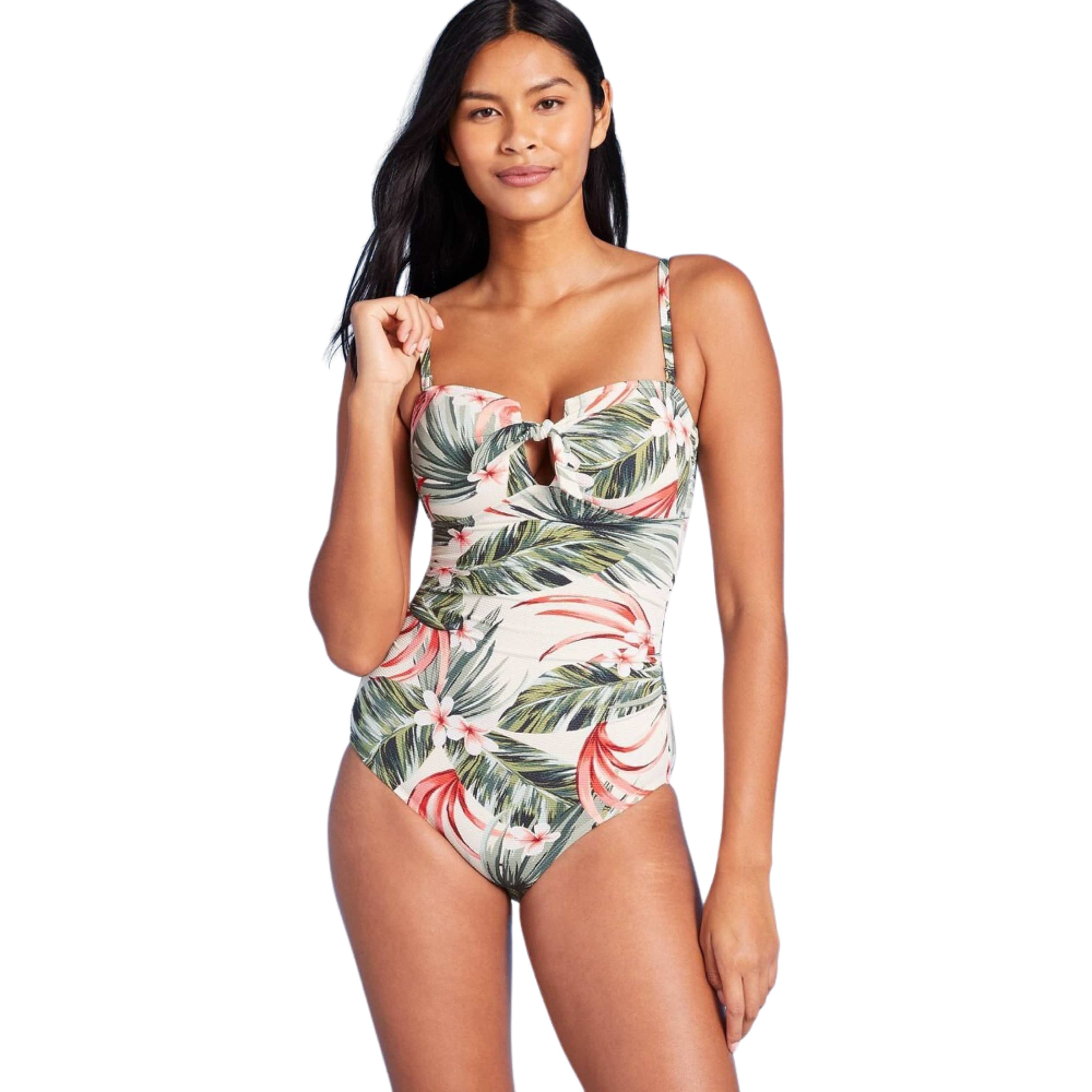 KONA SOL Pique Bandeau High Coverage One Piece Swimsuit Beyond