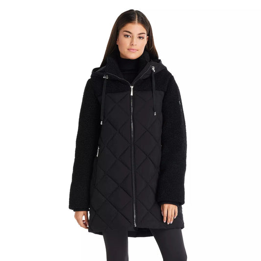 KOOLABURRA BY UGG Womens Jackets M / Black KOOLABURRA BY UGG - Mixed-Media Puffer Coat