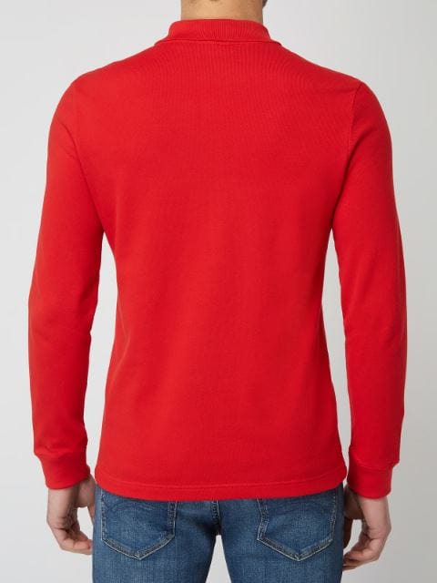 LACOSTE Mens Tops XXXL / Red LACOSTE -  Regular Fit Croco Magic Long Sleeve Polo