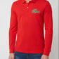 LACOSTE Mens Tops XXXL / Red LACOSTE -  Regular Fit Croco Magic Long Sleeve Polo