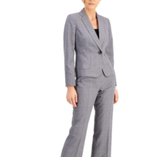 LE SUIT Womens Jackets Petite L / Grey LE SUIT - Collar Neck Blazer