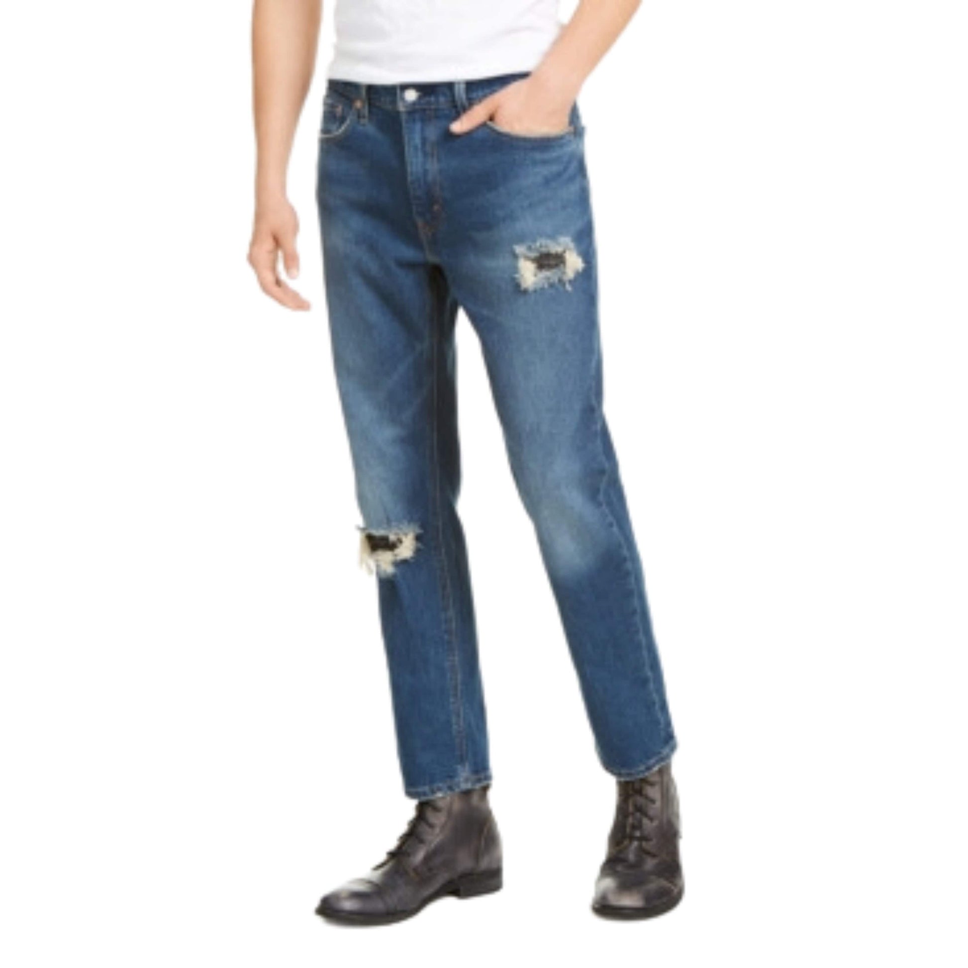 LEVI'S Mens Bottoms M / Blue LEVI'S - Tech Ripped and Repaired Jeans