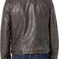 LEVI'S mens jacket L / Brown LEVI'S -  Buffed Cow Sherpa Trucker Faux Leather Jacket