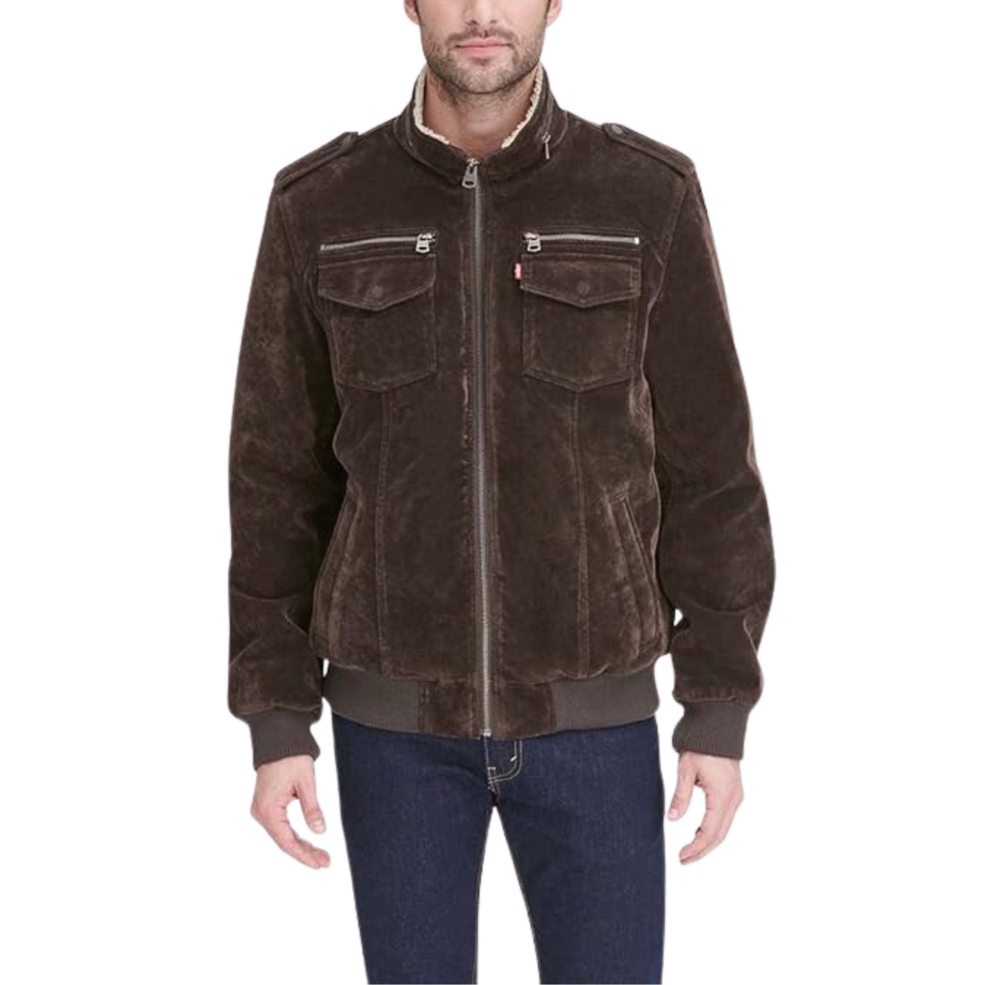 LEVI'S Mens Jackets LEVI'S - Faux Suede Aviator Jacket