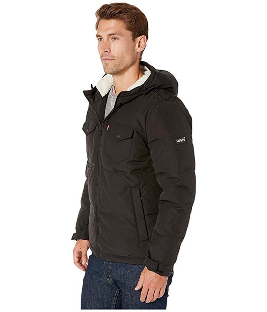 LEVI'S Mens Jackets M / Black LEVI'S -  Hooded Puffer with Sherpa Lining Jacket