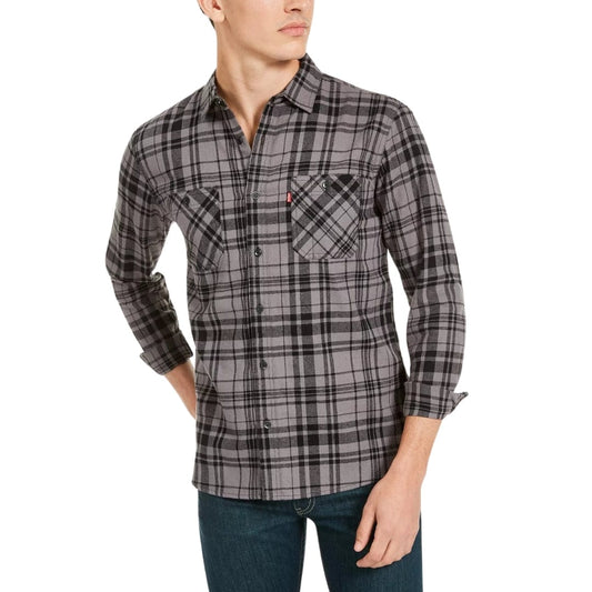 LEVI'S Mens Tops XXL / Multi-Color LEVI'S - Miguel Regular-Fit Plaid Flannel Shirt