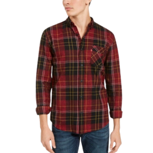 LEVI'S Mens Tops S / Multi-Color LEVI'S -  Plaid Long Sleeve Button Down Classic Shirt