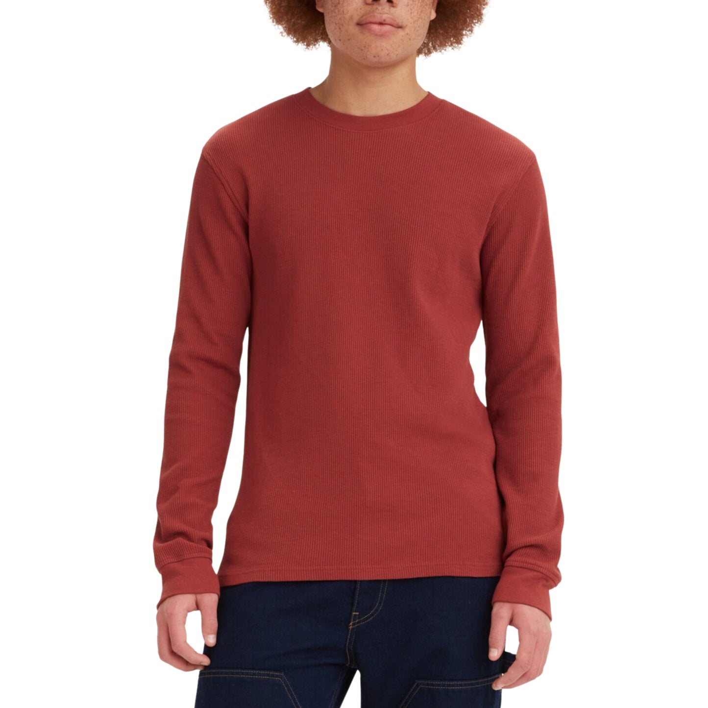 LEVI'S Mens Tops XXL / Red LEVI'S -  Waffle Knit Crewneck Thermal sweatshirt