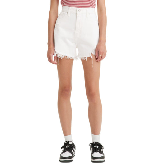 LEVI'S Womens Bottoms L / White LEVI'S - High-Waisted Mom Shorts