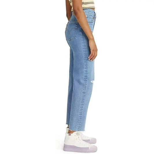 LEVI'S Womens Bottoms XS / Blue LEVI'S - Ribcage Straight Ankle Jeans