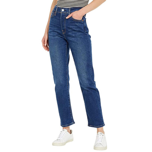 LEVI'S Womens Bottoms XL / Blue LEVI'S - Wedgie Straight-Leg Cropped Jeans