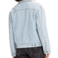 LEVI'S Womens Jackets L / Blue LEVI'S - Ex-Boyfriend Cotton Faux-Sherpa-Lined Trucker Jacket