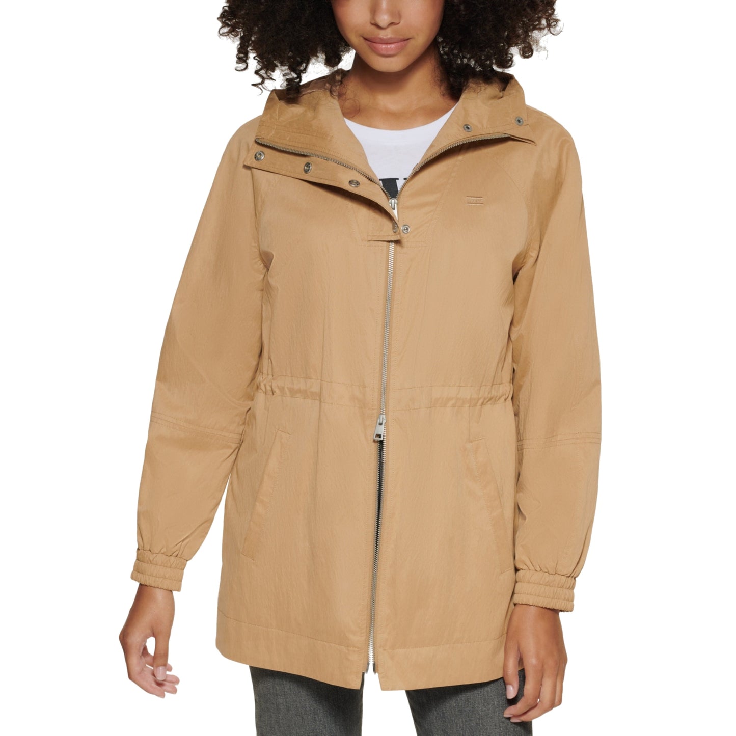 LEVI'S Womens Jackets M / Beige LEVI'S - Hooded Utility Jacket