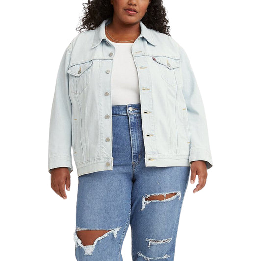 LEVI'S Womens Jackets XXXL / Light Blue LEVI'S - Plus Size Ex-Boyfriend Trucker Jacket