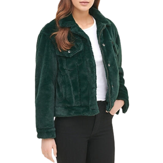 LEVI'S Womens Jackets S / Green LEVI'S - Trucker Jacket Faux Fur Cold Weather