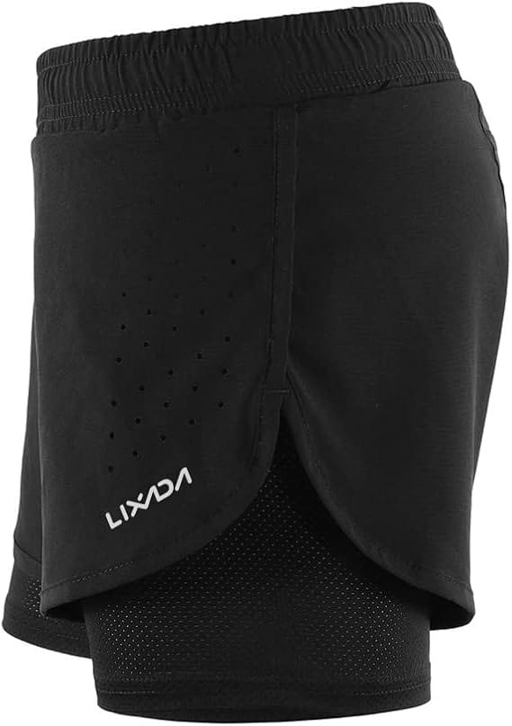 LIXADA Womens sports L / Black LIXADA - Running Shorts 2-in-1