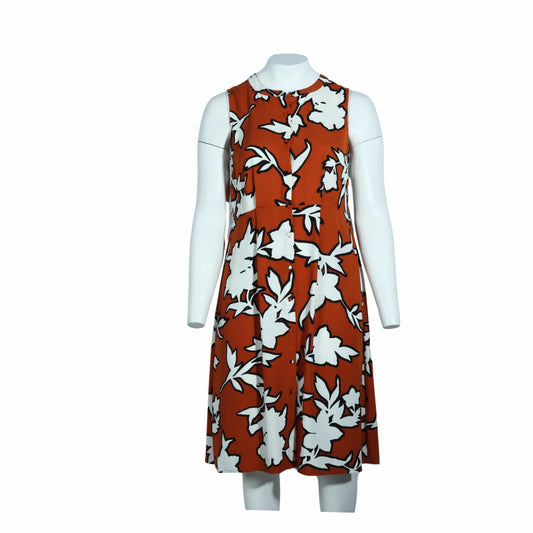 LIZ CLAIBORNE Womens Dress L / Multi-Color LIZ CLAIBORNE - Floral Belted Midi Dress