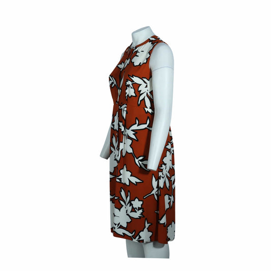 LIZ CLAIBORNE Womens Dress L / Multi-Color LIZ CLAIBORNE - Floral Belted Midi Dress