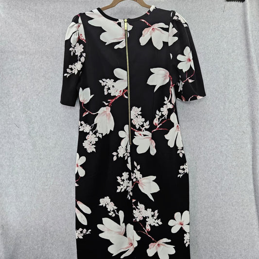 LIZ CLAIBORNE Womens Dress L / Multi-Color LIZ CLAIBORNE - Floral Short Sleeve Sheath Dress