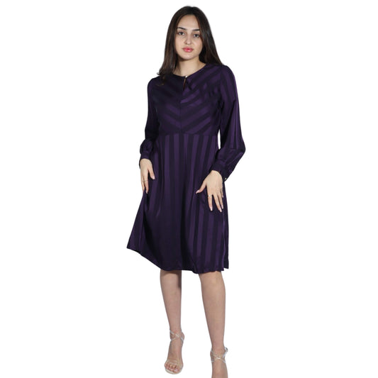 LIZ CLAIBORNE Womens Dress M / Purple LIZ CLAIBORNE - Long Sleeve Dress