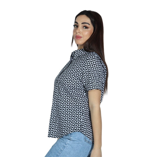 LIZ CLAIBORNE Womens Tops M / Multi-Color LIZ CLAIBORNE - All Over Geometric Printed Shirt