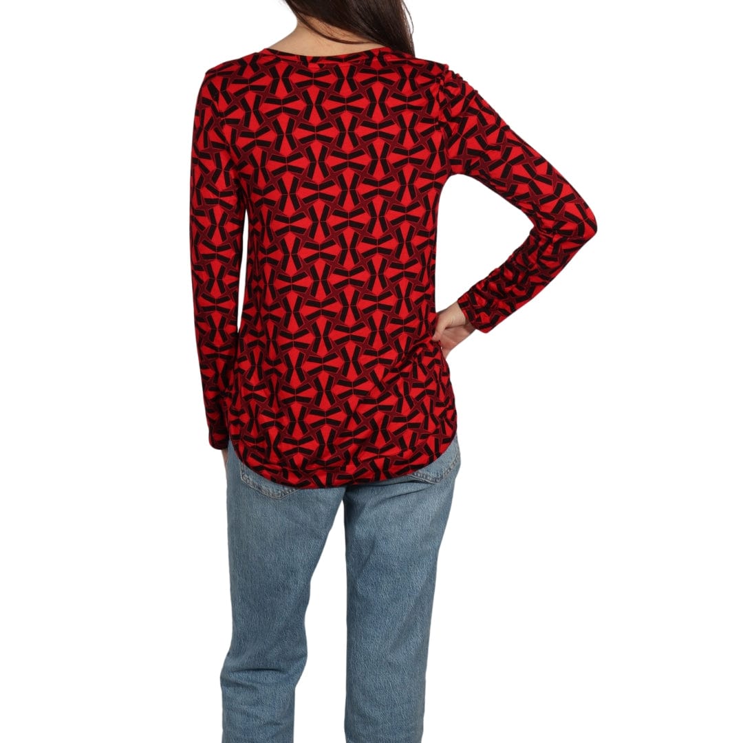 LIZ CLAIBORNE Womens Tops XS / Multi-Color LIZ CLAIBORNE - All Over Printed Blouse