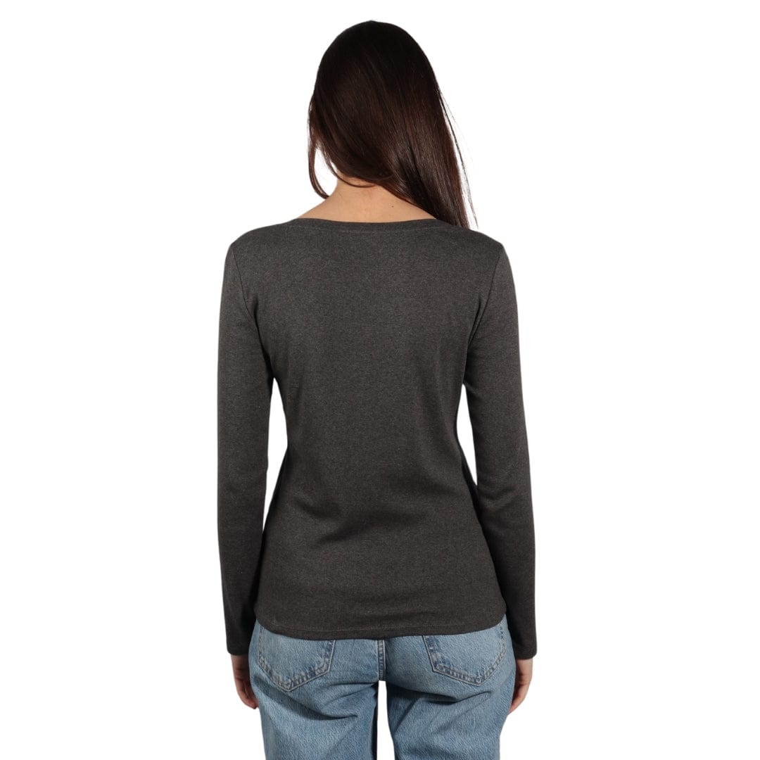 LIZ CLAIBORNE Womens Tops S / Grey LIZ CLAIBORNE - Basic Long Sleeve Top