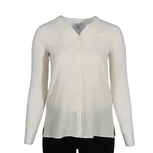 LIZ CLAIBORNE Womens Tops S / White LIZ CLAIBORNE - Buttons Front Long Sleeve