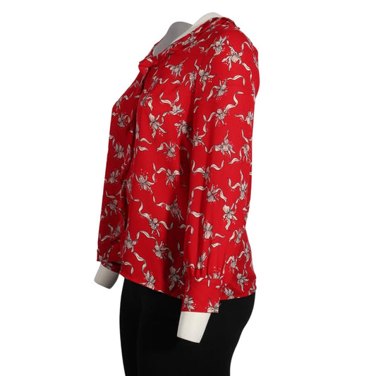 LIZ CLAIBORNE Womens Tops LIZ CLAIBORNE - Floral Long Sleeve Blouse