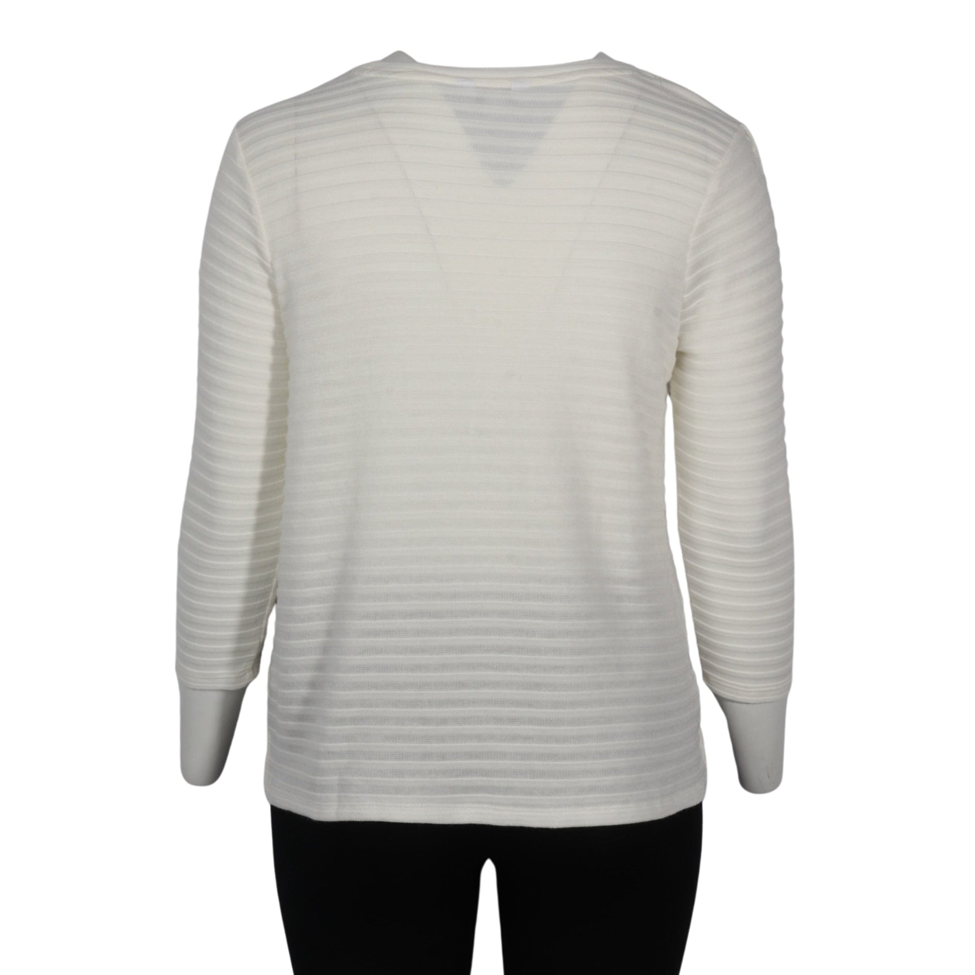 LIZ CLAIBORNE Womens Tops XL / White LIZ CLAIBORNE -  Langarm Long-Sleeved Sweater