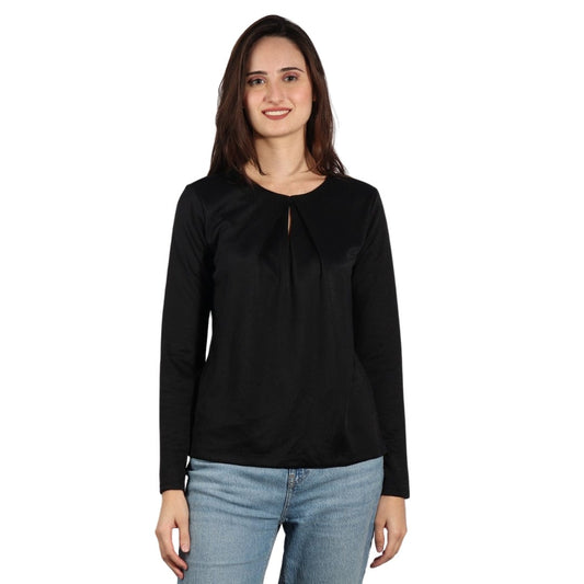 LIZ CLAIBORNE Womens Tops XS / Black LIZ CLAIBORNE - Open Front Blouse