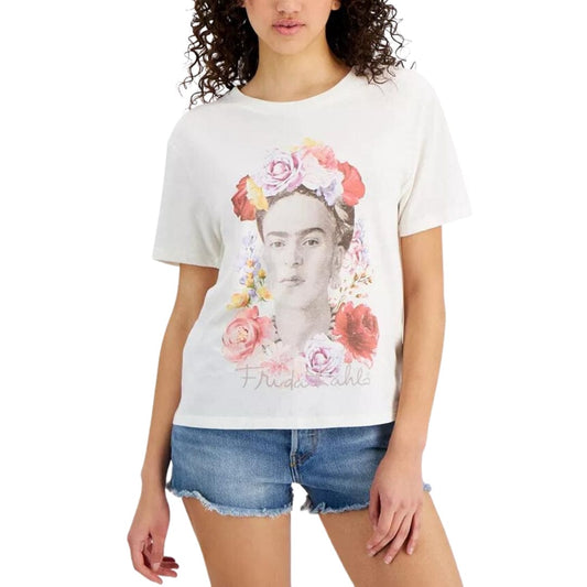 LOVE TRIBE Womens Tops XL / White LOVE TRIBE -  Frida Kahlo Graphic T-Shirt
