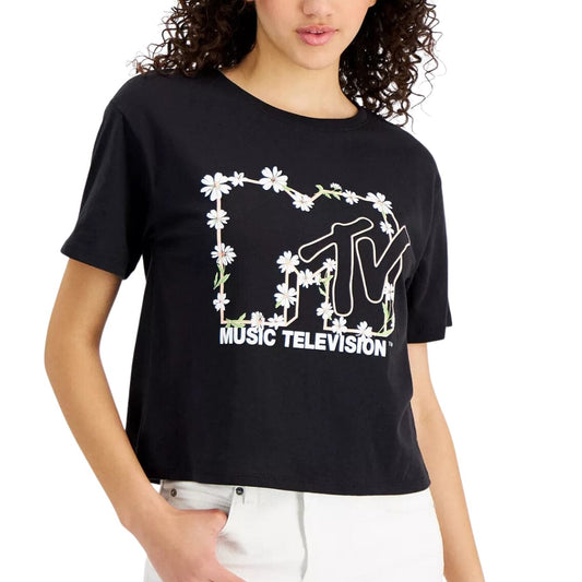 LOVE TRIBE Womens Tops XL / Black LOVE TRIBE - MTV-Graphic T-Shirt
