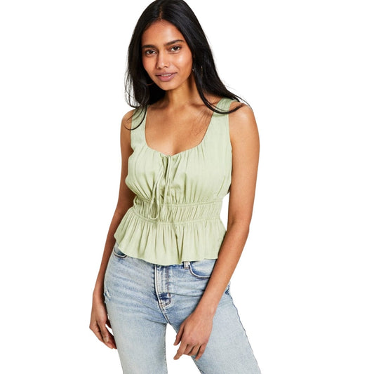 LUCY PARIS Womens Tops XS / Green LUCY PARIS - Aniyah Smocked Top