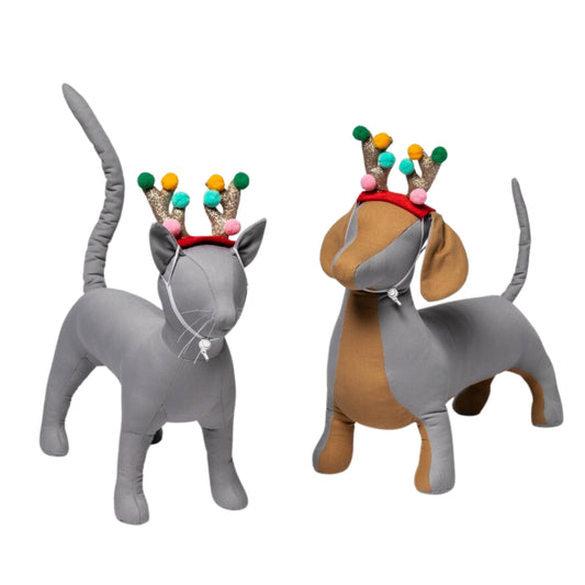 WONDERSHOP - Antlers with Pom Poms Dog Hat