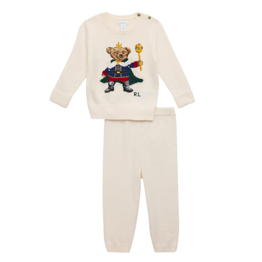 RALPH LAUREN - BABY - Two-Piece Polo Bear Intarsia Set