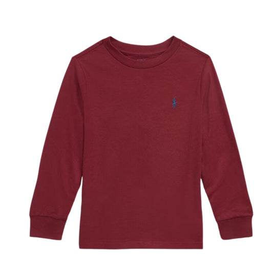 RALPH LAUREN -  Logo Waffle Knit Long-Sleeve Blouse